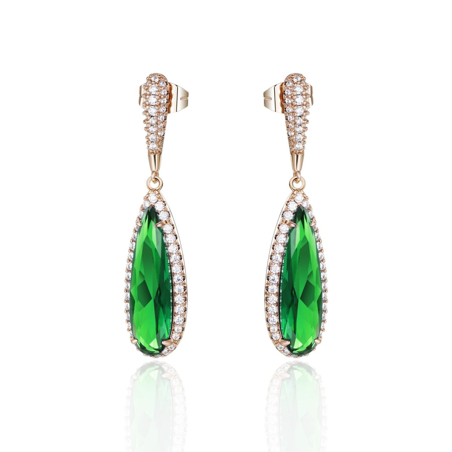 TIMEMATRIX 18K Gold Plated Waterdrop Dangle Earrings for Women | Sparkling Cubic Zirconia Drop Pendant | Perfect for Wedding, Office & Date Night