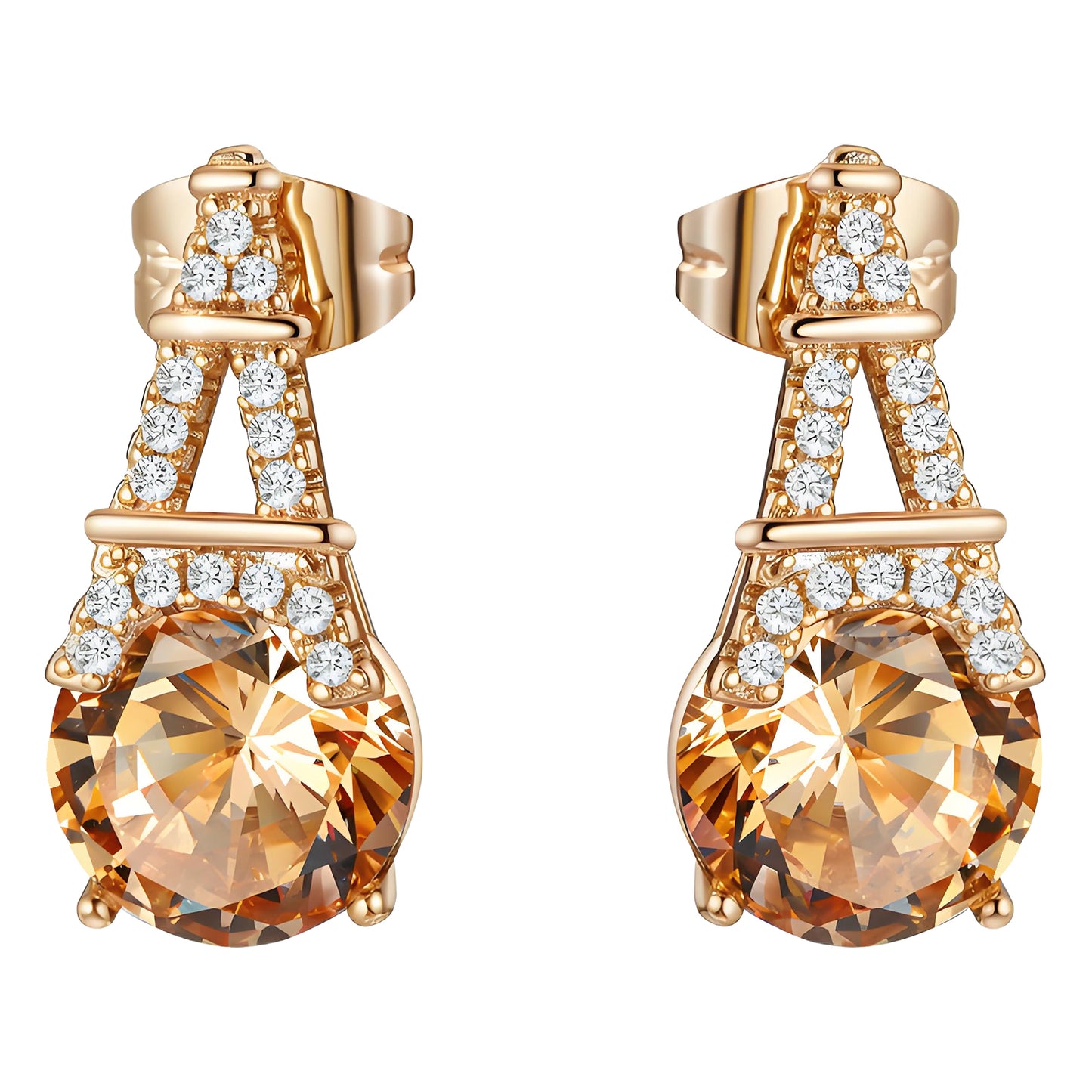 TIMEMATRIX Trending Alphabet Earrings for Women | 18K Gold Plated | Cubic Zirconia | Daily Chic & Party Jewelry | Perfect Birthday/Anniversary Gift