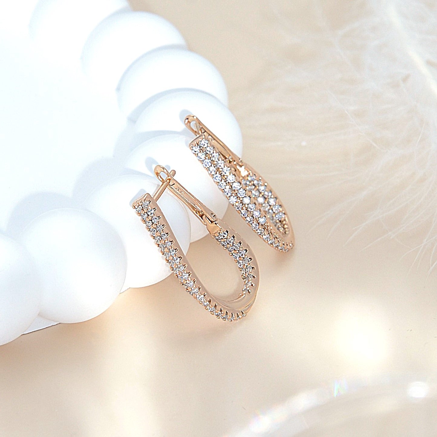 TIMEMATRIX Trending Personalized Alphabet Earrings for Women | 18K Gold Plated | White CZ Pendant | Daily Chic & Casual Party Jewelry | Perfect Birthday/Mother’s Day Gift