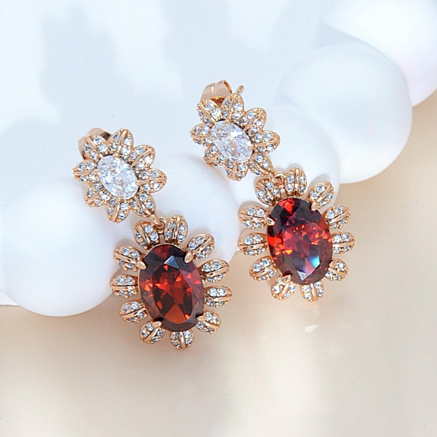 Trending Sunflower Earrings for Women | 18K Gold Plated with Cubic Zirconia Gemstones | Summer Daily & Outdoor Party Jewelry | Perfect Birthday/Mother’s Day Gift for Her