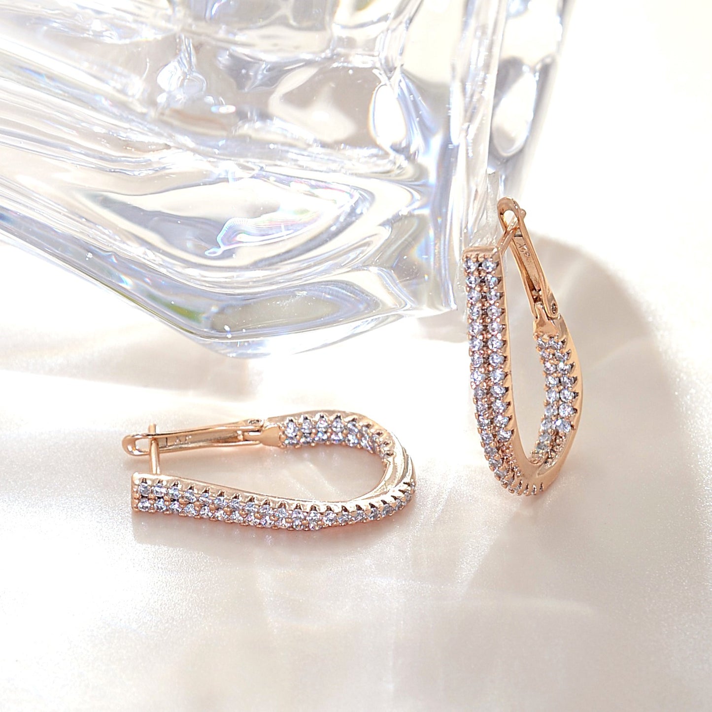 TIMEMATRIX Trending Personalized Alphabet Earrings for Women | 18K Gold Plated | White CZ Pendant | Daily Chic & Casual Party Jewelry | Perfect Birthday/Mother’s Day Gift