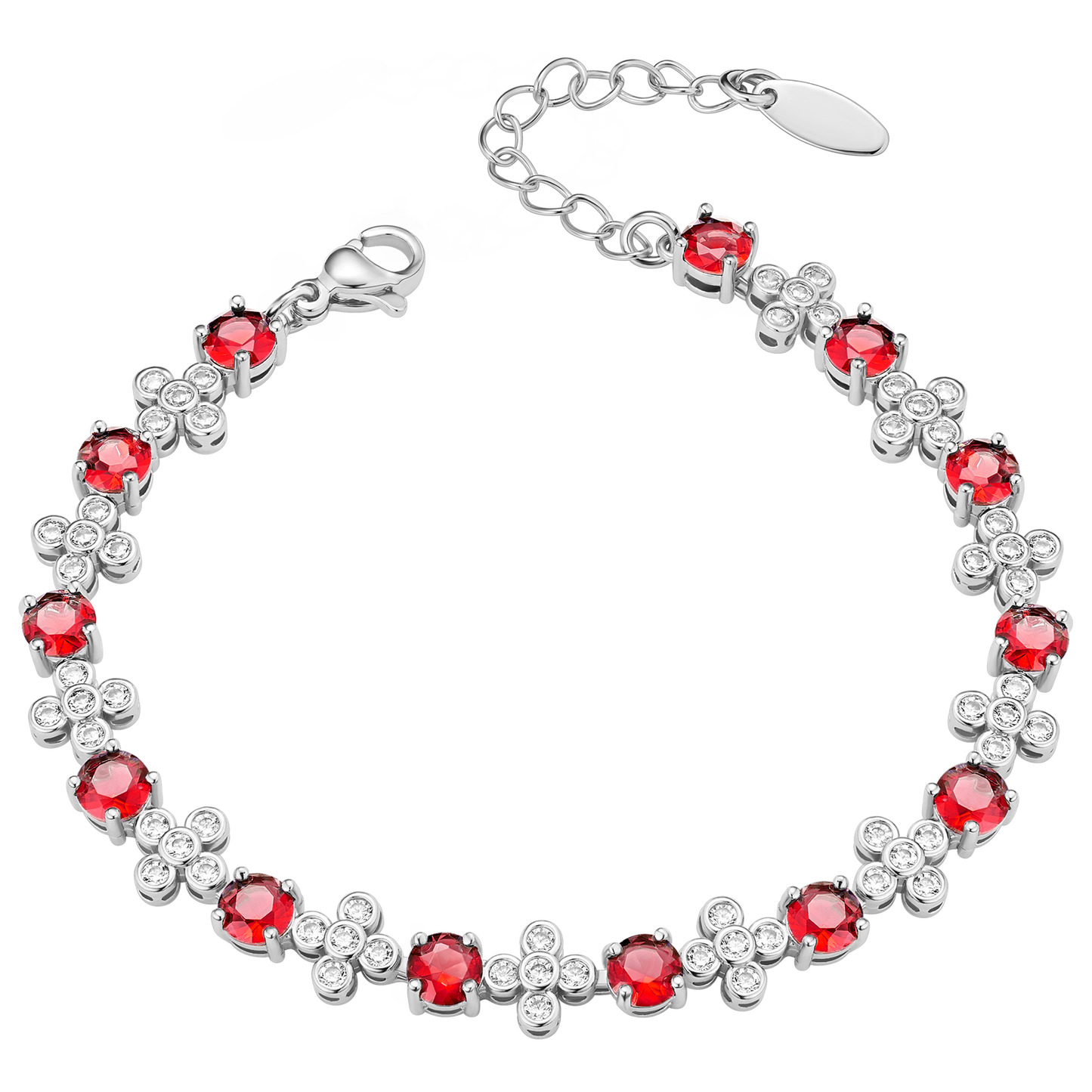 TIMEMATRIX White Gold Plated Tennis Bracelet for Women | Sparkling Dark Blue Zirconia & White Rhinestone Design | Ideal Gift for Girlfriend, Wife & Mother