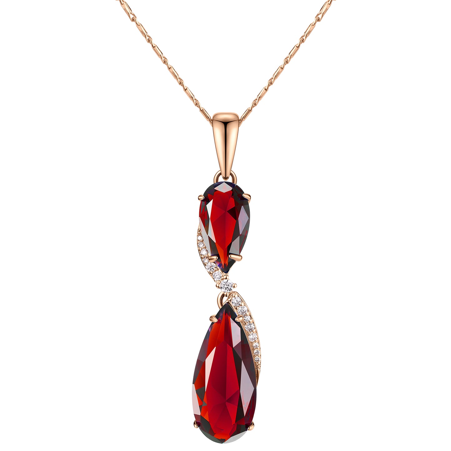 TIMEMATRIX 18K Gold Plated Teardrop CZ Necklace - Dainty Collarbone Chain for Women, Everyday Elegance