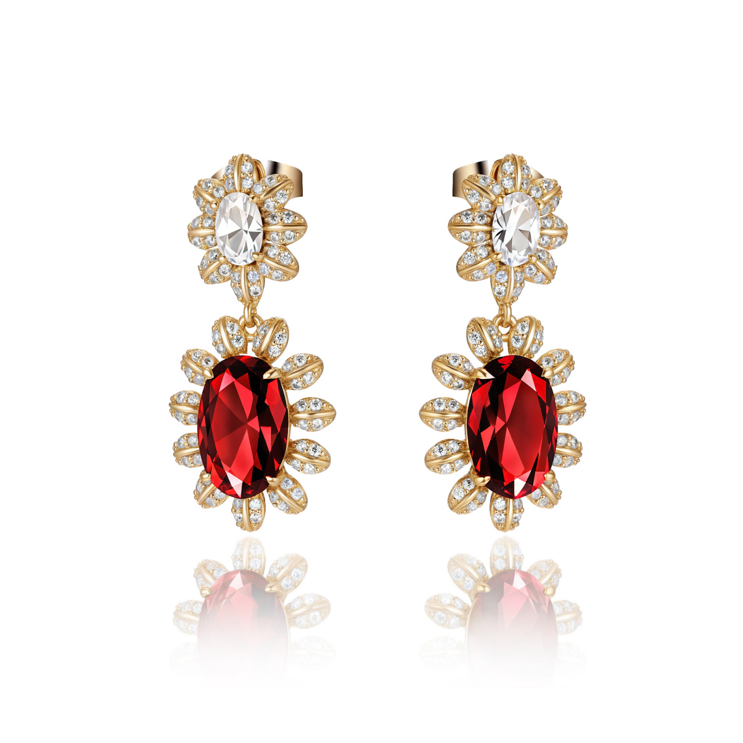 Trending Sunflower Earrings for Women | 18K Gold Plated with Cubic Zirconia Gemstones | Summer Daily & Outdoor Party Jewelry | Perfect Birthday/Mother’s Day Gift for Her