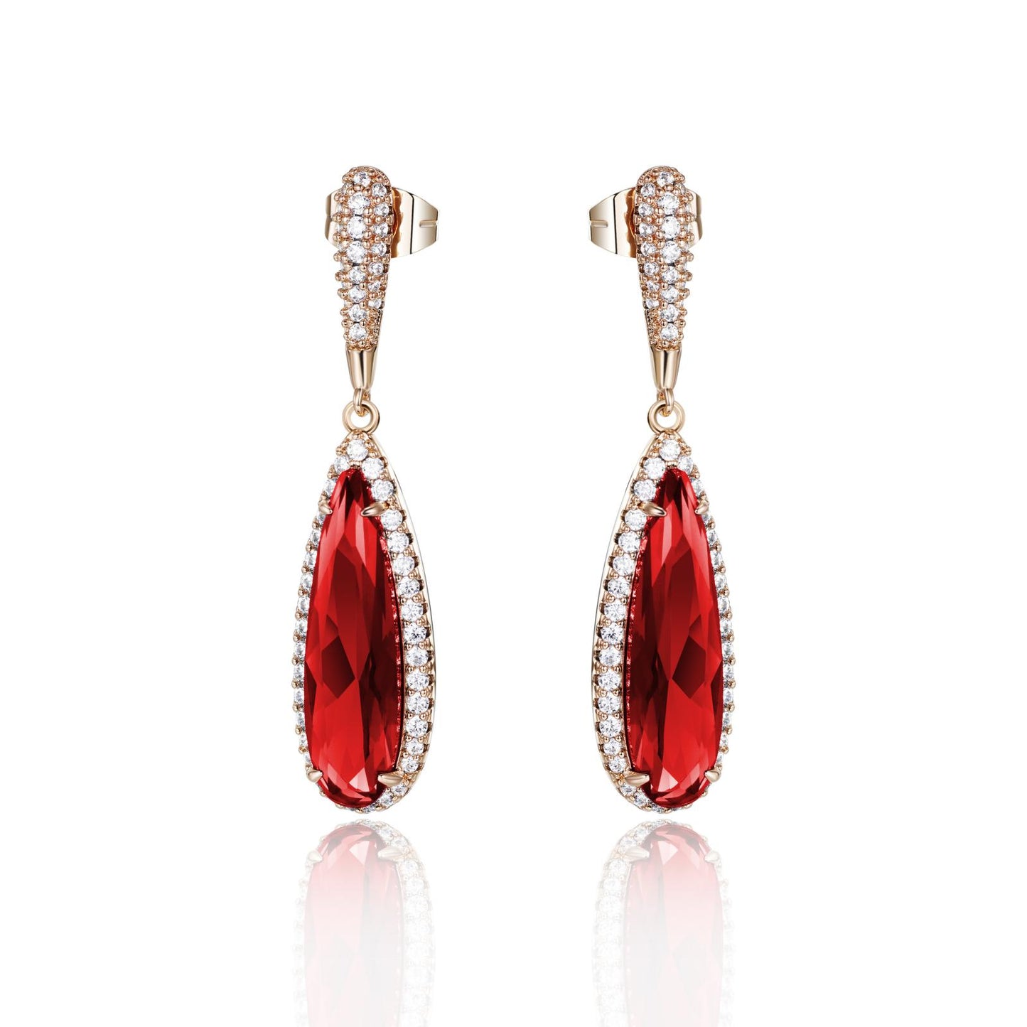 TIMEMATRIX 18K Gold Plated  Waterdrop Dangle Earrings for Women | Sparkling Cubic Zirconia Drop Pendant | Perfect for Wedding, Office & Date Night