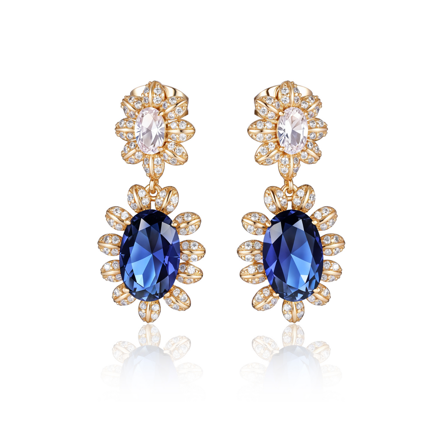 Trending Sunflower Earrings for Women | 18K Gold Plated with Cubic Zirconia Gemstones | Summer Daily & Outdoor Party Jewelry | Perfect Birthday/Mother’s Day Gift for Her
