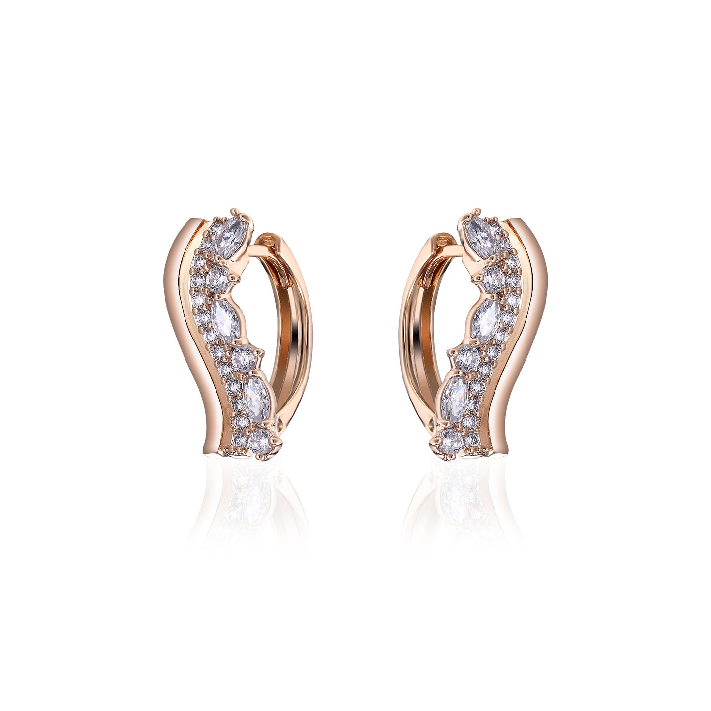 TIMEMATRIX Trending Queen Earrings for Women | 18K Gold Plated | White Cubic Zirconia Pendant | Daily Elegant & Party Jewelry | Ideal Gift for Birthday/Wedding