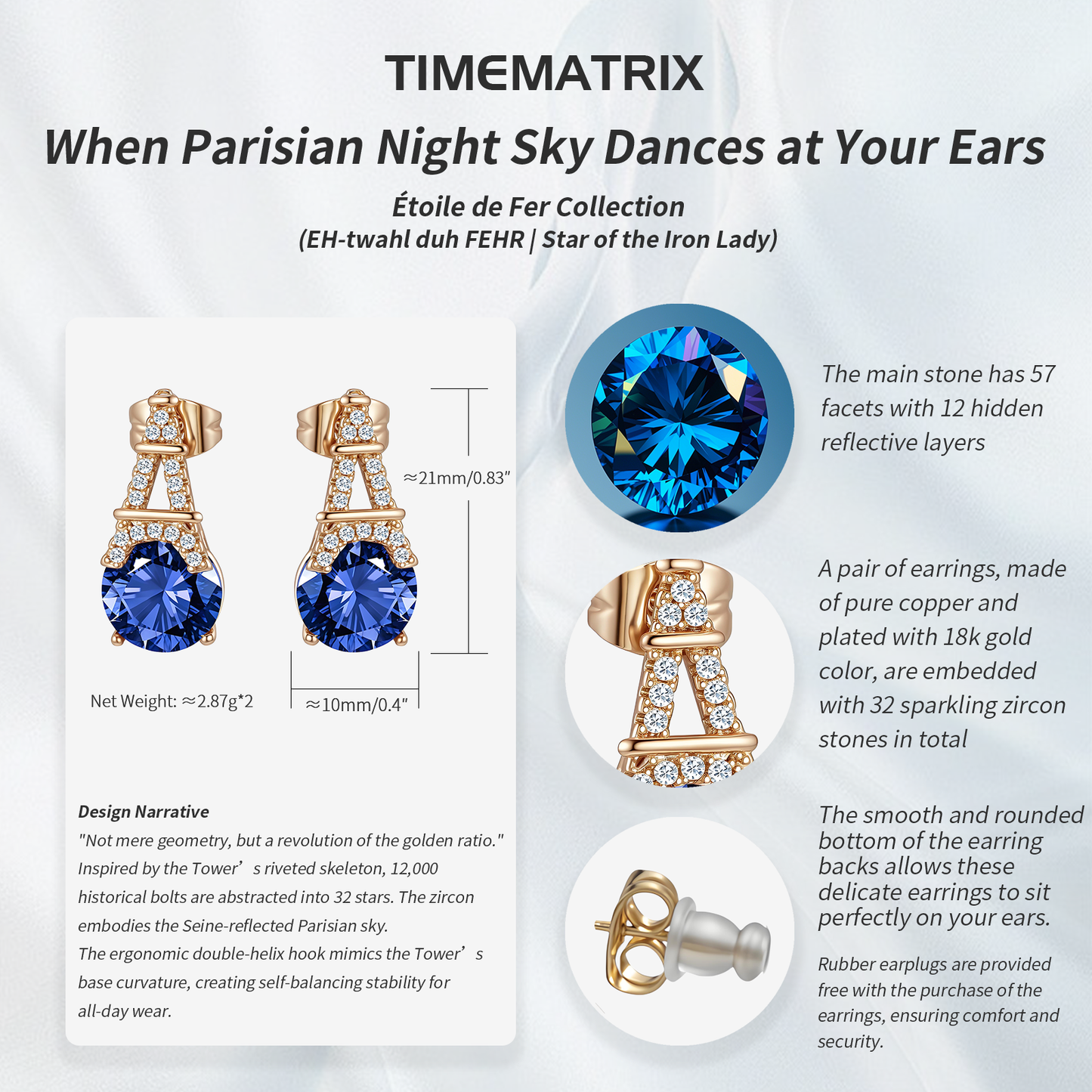 TIMEMATRIX Trending Alphabet Earrings for Women | 18K Gold Plated | Cubic Zirconia | Daily Chic & Party Jewelry | Perfect Birthday/Anniversary Gift