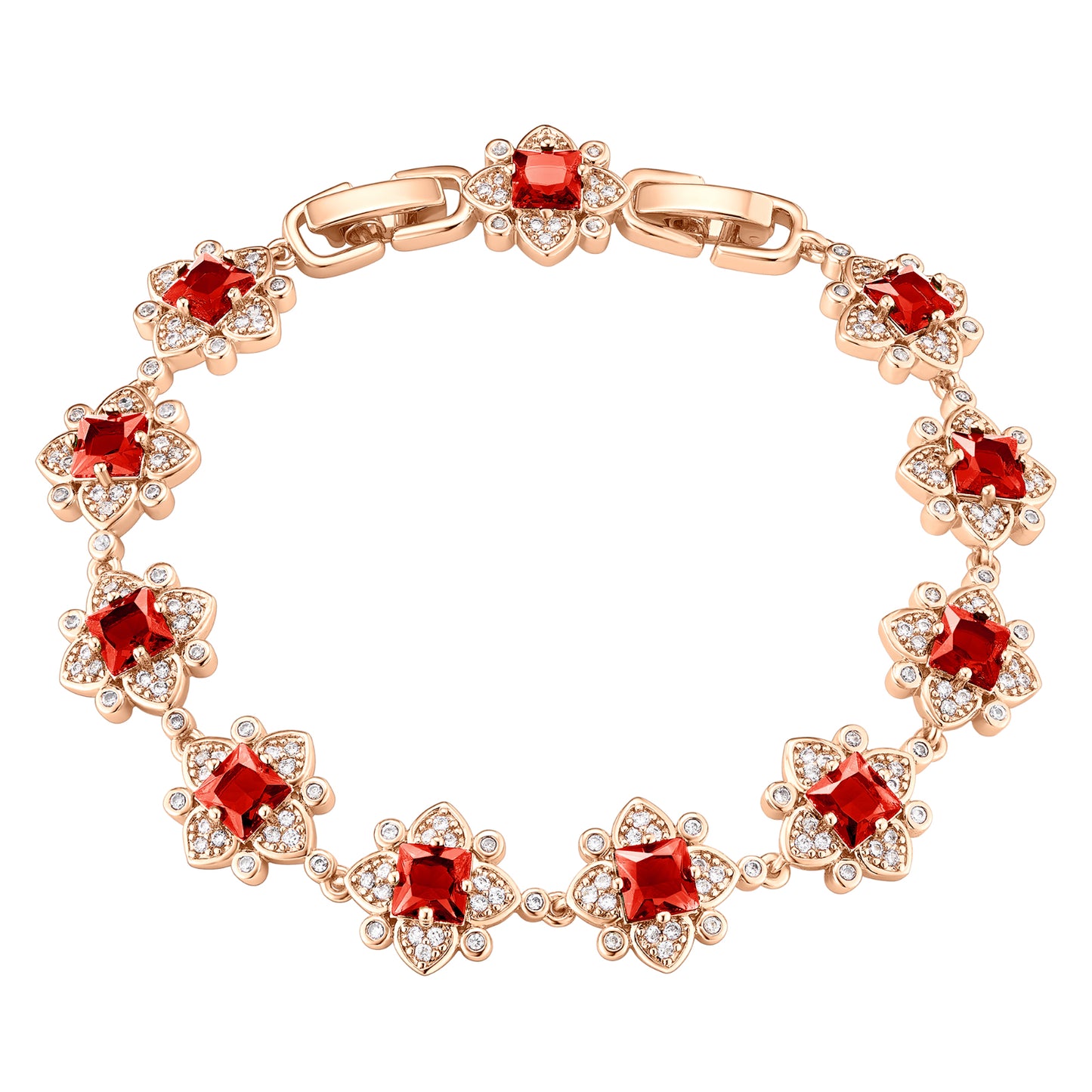 TIMEMATRIX 18K Gold Plated Women's Bracelet | Sparkling CZ & White Diamond | Perfect Gift for Girlfriend, Wife & Mom