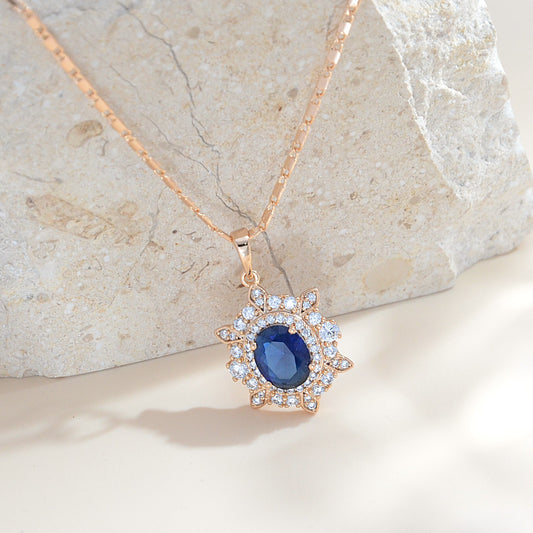 TIMEMATRIX 18K Gold Plated Sunflower Necklace for Women | Emerald CZ Gemstone Pendant, Mother's Day Gift