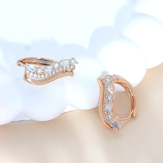 TIMEMATRIX Trending Queen Earrings for Women | 18K Gold Plated | White Cubic Zirconia Pendant | Daily Elegant & Party Jewelry | Ideal Gift for Birthday/Wedding