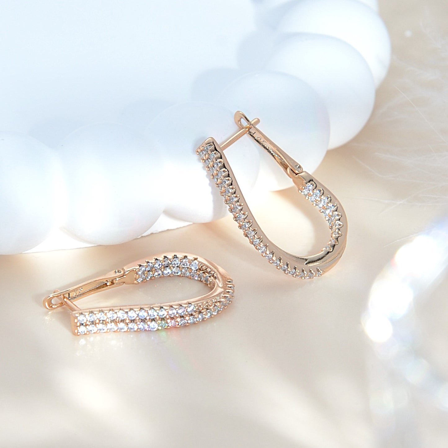 TIMEMATRIX Trending Personalized Alphabet Earrings for Women | 18K Gold Plated | White CZ Pendant | Daily Chic & Casual Party Jewelry | Perfect Birthday/Mother’s Day Gift