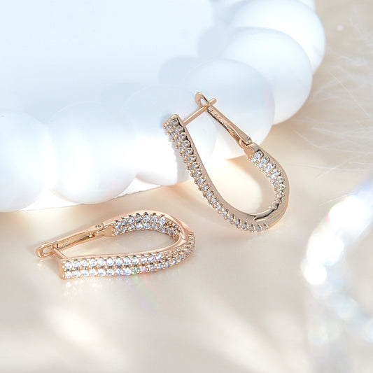 TIMEMATRIX Trending Personalized Alphabet Earrings for Women | 18K Gold Plated | White CZ Pendant | Daily Chic & Casual Party Jewelry | Perfect Birthday/Mother’s Day Gift