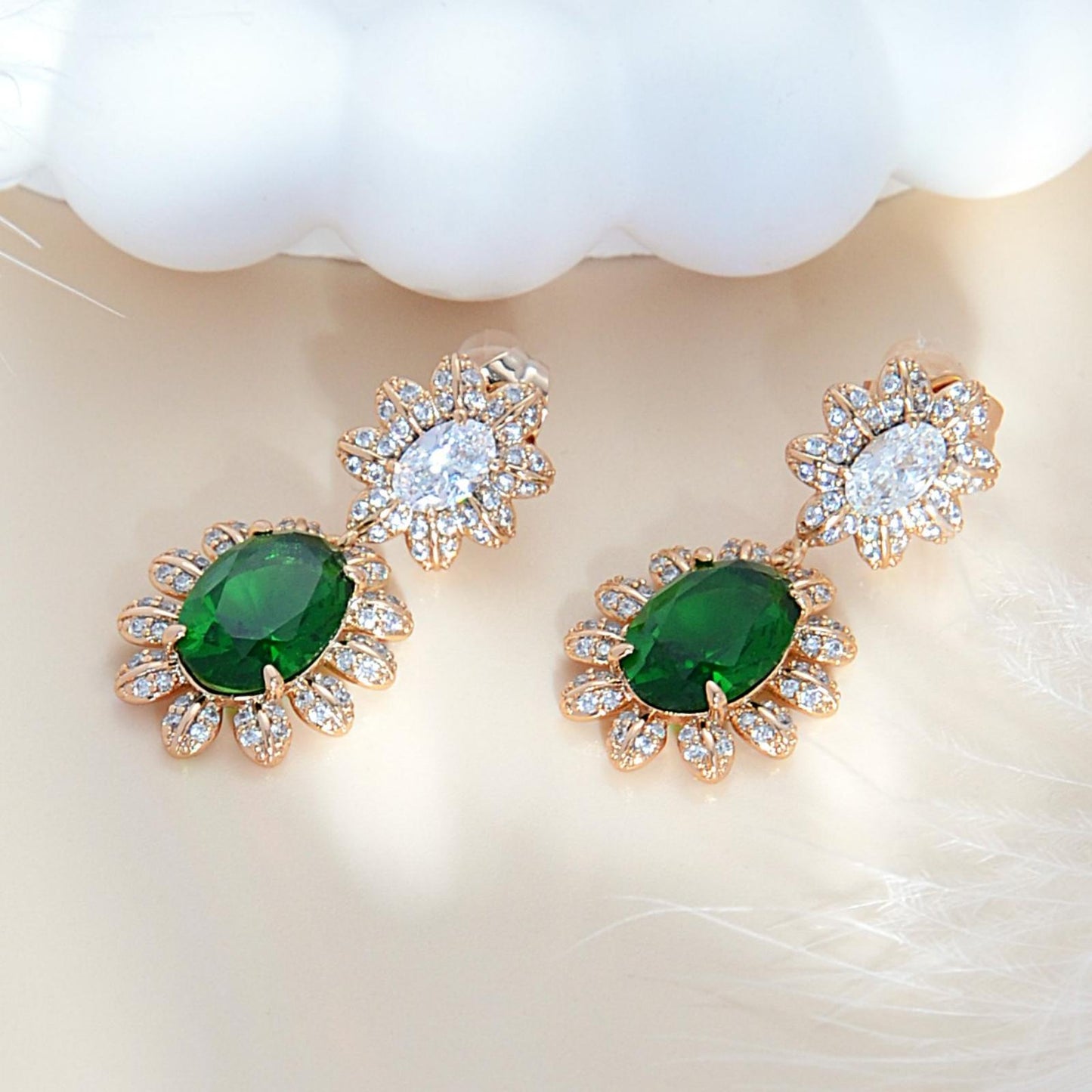 Trending Sunflower Earrings for Women | 18K Gold Plated with Cubic Zirconia Gemstones | Summer Daily & Outdoor Party Jewelry | Perfect Birthday/Mother’s Day Gift for Her