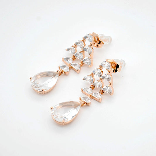 Festive Christmas Tree Earrings for Women | 18K Gold Plated Brass with CZ Pendant | Holiday Party & Winter Glam Jewelry | Perfect Christmas/Birthday Gift for Her