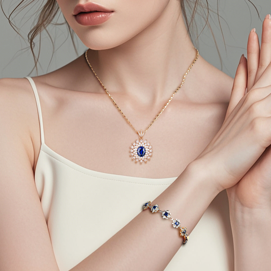 TIMEMATRIX 18K Gold Plated Women's Bracelet | Sparkling CZ & White Diamond | Perfect Gift for Girlfriend, Wife & Mom