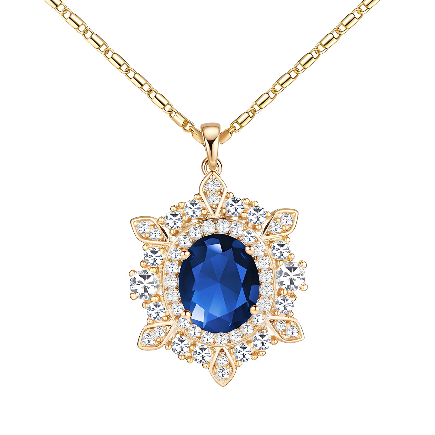 TIMEMATRIX 18K Gold Plated Sunflower Necklace for Women | Emerald CZ Gemstone Pendant, Mother's Day Gift