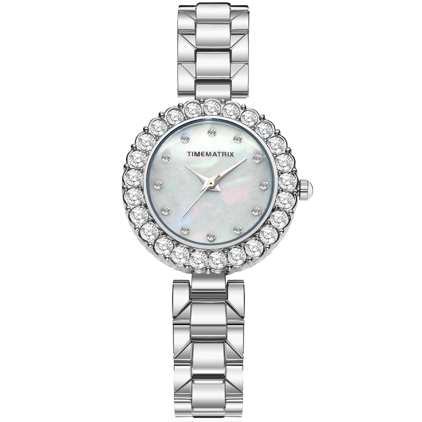 TIMEMATRIX Women's Elegant Mother-of-Pearl Watch | Stainless Steel & Quartz | 3ATM Daily Waterproof | Business Casual & Party Wristwatch | Gift for Her/Anniversary