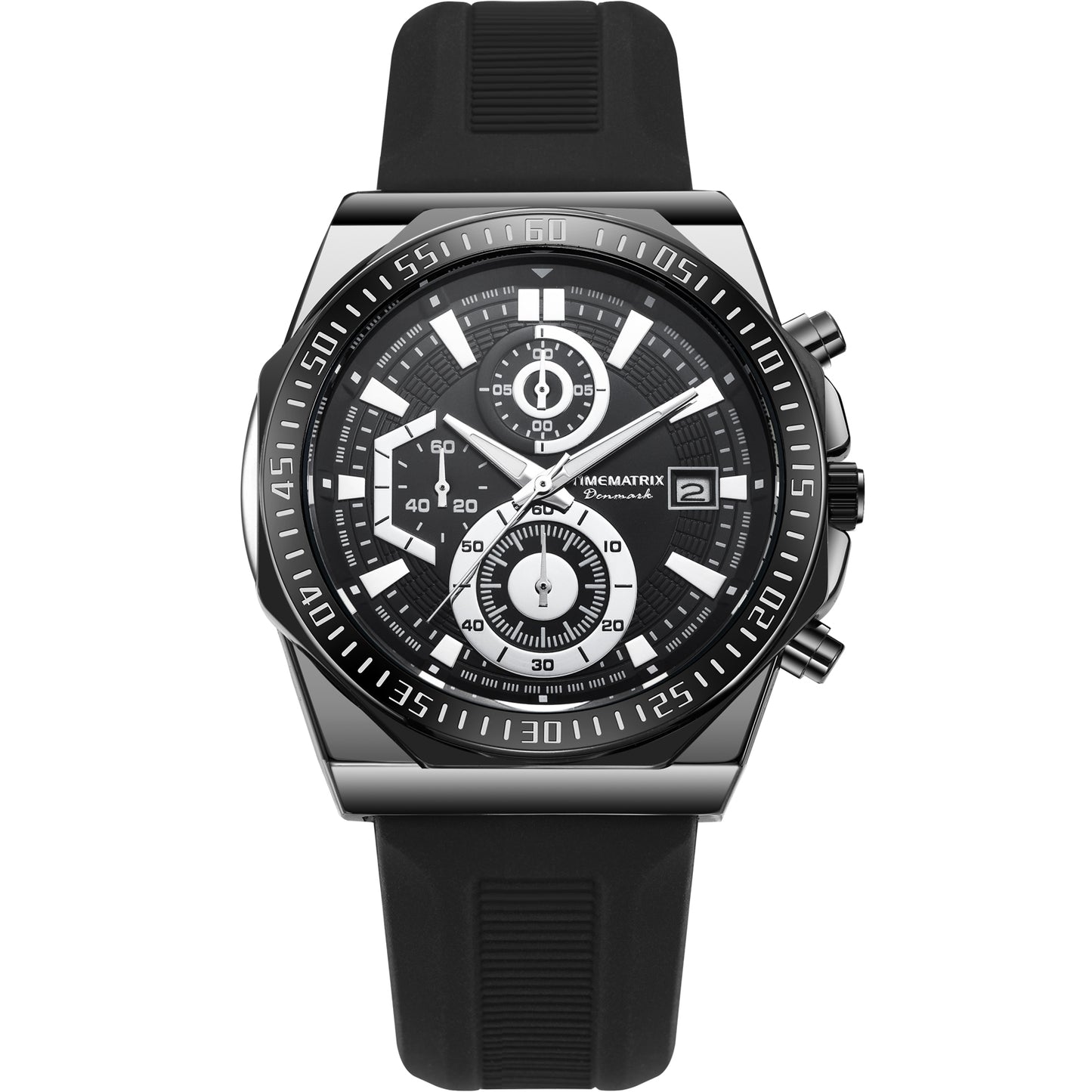 TIMEMATRIX Men's Tactical Luminous Watch 42.5mm - Alloy Case, 3ATM, Date Timer - Silicone Strap | Best Gift for Him on Father's Day/Birthday | Stylish & Practical