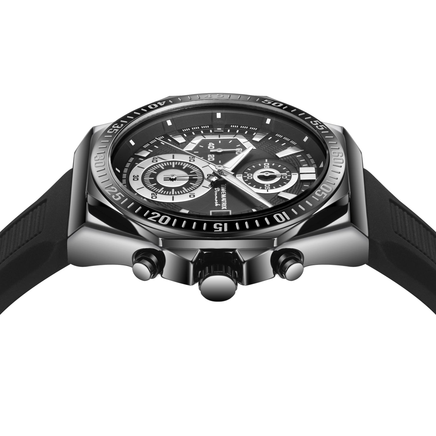 TIMEMATRIX Men's Tactical Luminous Watch 42.5mm - Alloy Case, 3ATM, Date Timer - Silicone Strap | Best Gift for Him on Father's Day/Birthday | Stylish & Practical