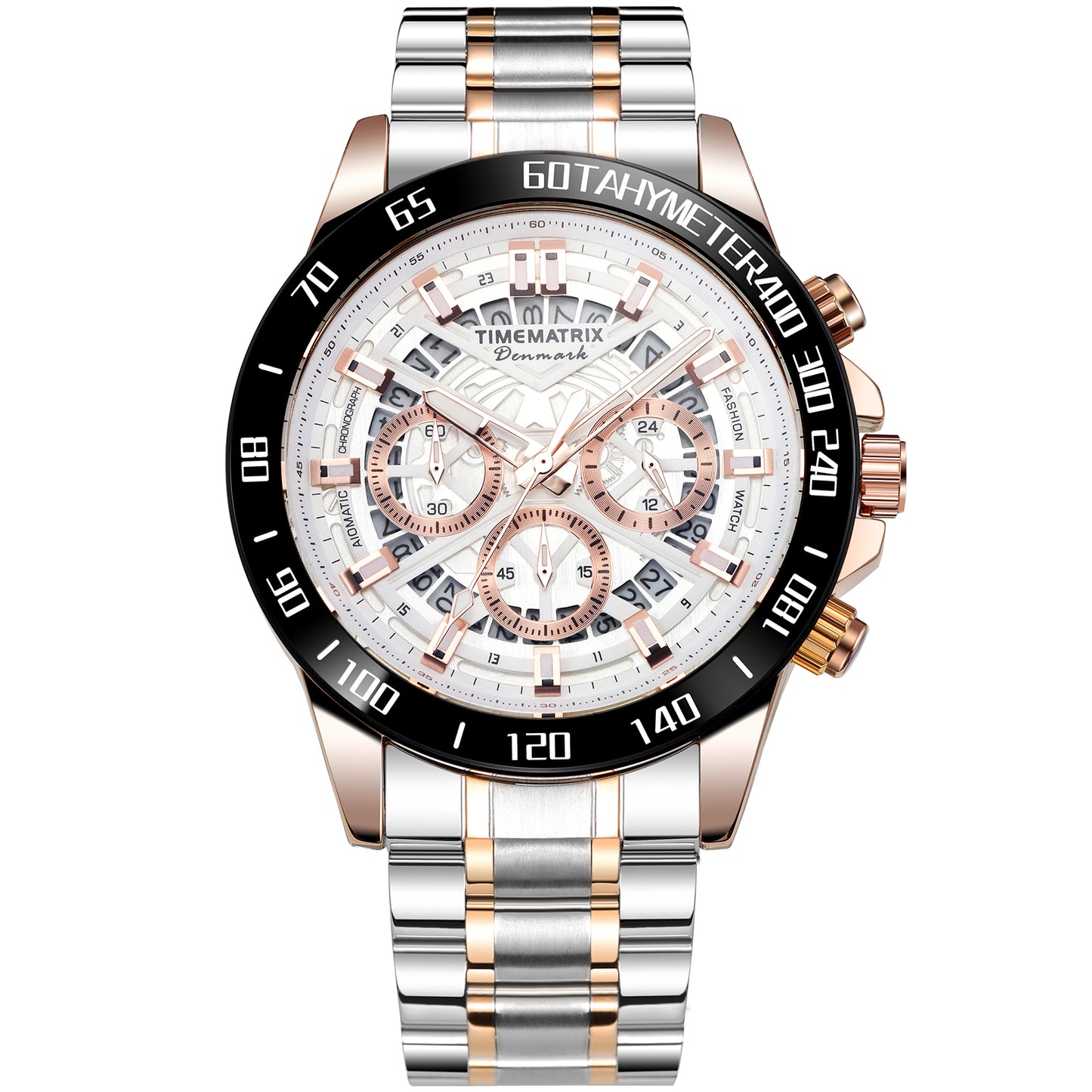 TIMEMATRIX Men's 44mm Watch | Multifunctional Luminous Dial | Sporty Casual Waterproof Wristwatch | Graduation Gift for Trendy Guys