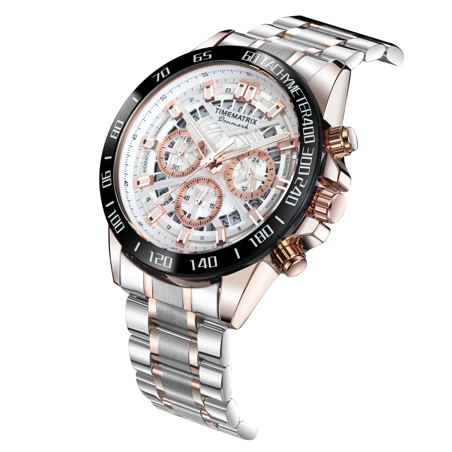 TIMEMATRIX Men's 44mm Watch | Multifunctional Luminous Dial | Sporty Casual Waterproof Wristwatch | Graduation Gift for Trendy Guys