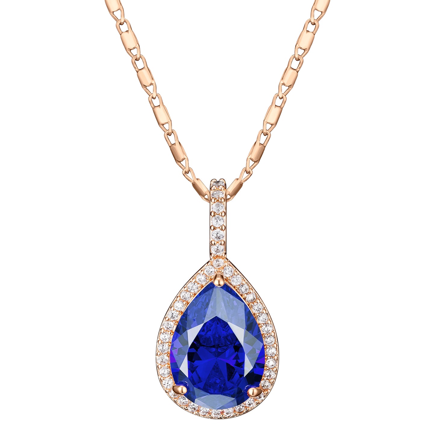 TIMEMATRIX 18K Gold Plated Water Drop Pendant Necklace for Women -  Cubic Zirconia Luxury Choker Jewelry, Perfect for Daily Wear & Gifting