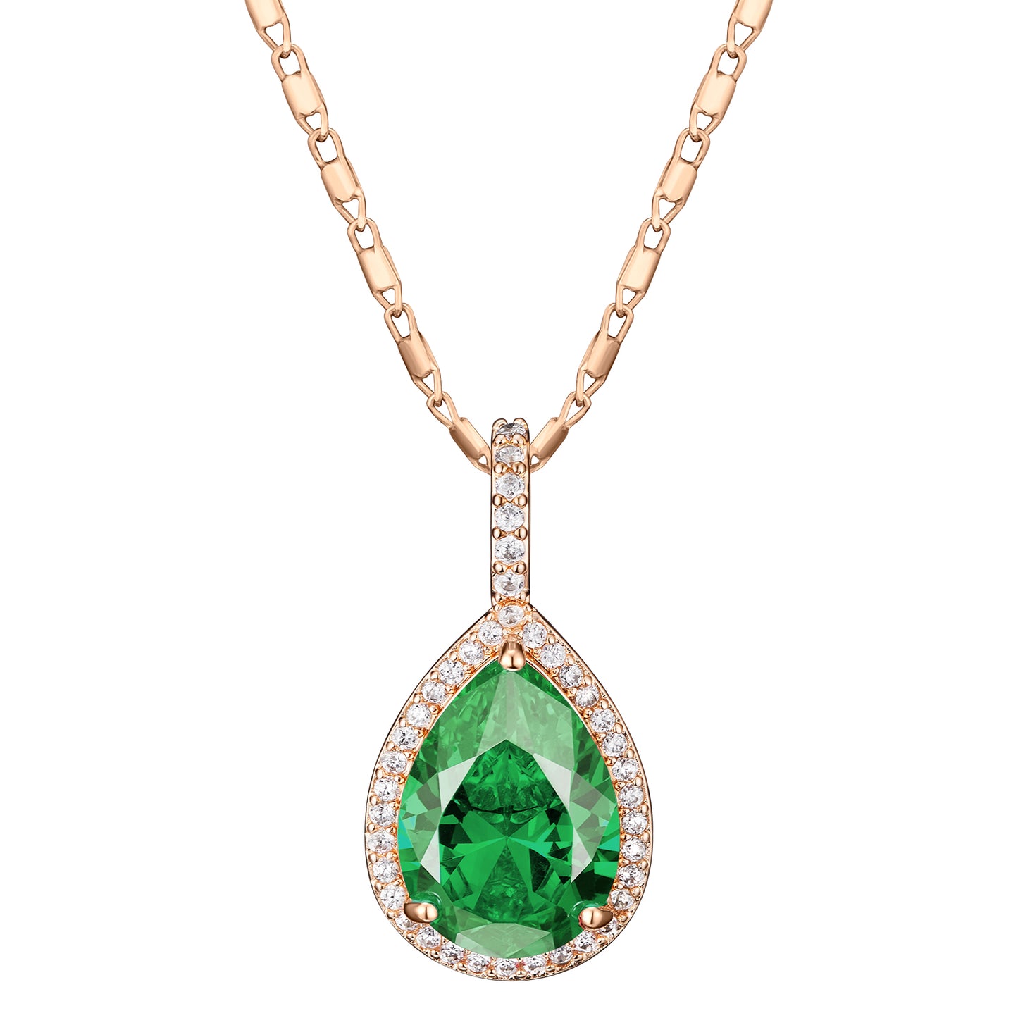 TIMEMATRIX 18K Gold Plated Water Drop Pendant Necklace for Women -  Cubic Zirconia Luxury Choker Jewelry, Perfect for Daily Wear & Gifting